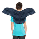 Alas de ángel de hadas de Halloween con plumas grandes en negro, talla única, mujeres y hombres - SACASUSA