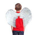 Alas de ángel de hadas de plumas blancas grandes hechas a mano con halo gratis Disfraz de Halloween Alas de fiesta Hombres Mujeres Adultos L - SACASUSA