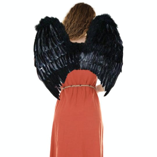 Alas de ángel de hadas de plumas blancas grandes hechas a mano con halo gratis para fiesta de disfraces de Halloween hombres unisex mujeres adultos - SACASUSA