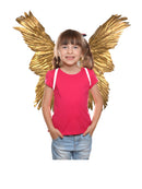 Alas de ángel de hadas de plumas grandes con halo gratis para disfraces de Halloween Adultos Hombres Mujeres - SACASUSA