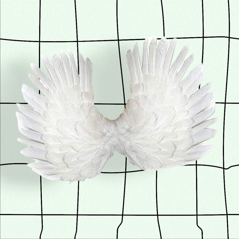 Alas de ángel de hadas de plumas para niños de 3 a 8 años con tamaño de Halo gratis 24x16 pulgadas disfraces de Halloween para niños niñas niños negro rojo blanco - SACASUSA