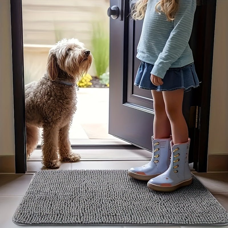 Alfombra de Perro Lavable de PE con Estampado Floral - Absorbe Humedad y Suciedad, Superficie Antideslizante, Microfibra, Ideal para Perros Pequeños a Medianos - SACASUSA