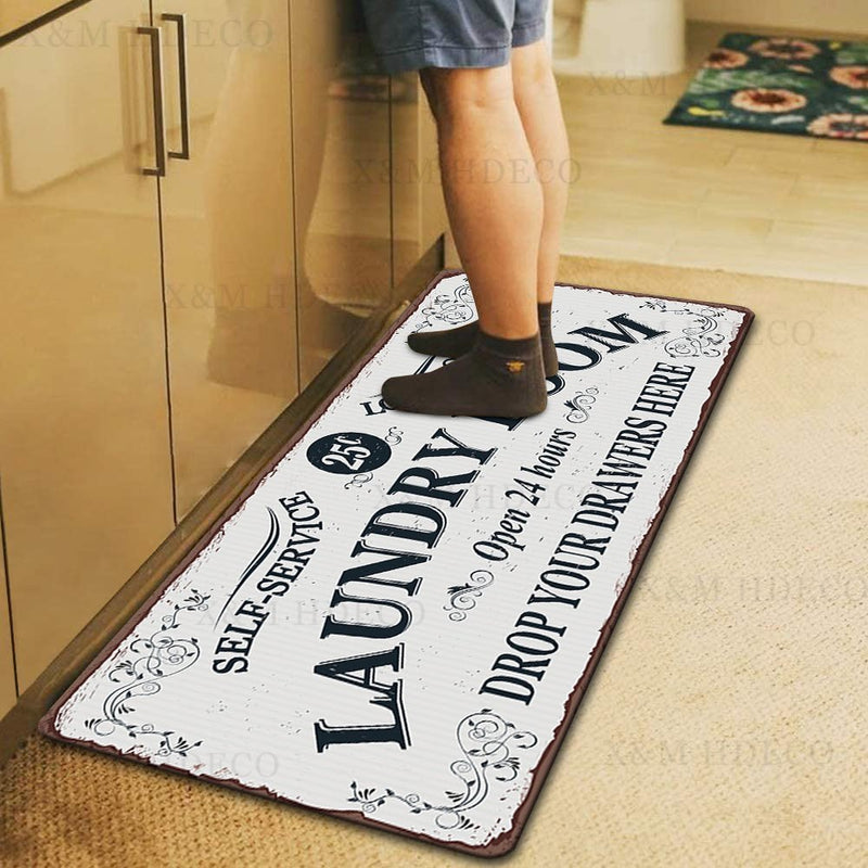 Alfombra Runner de Alta Calidad, Antideslizante, Impermeable - 100% Poliéster, Resistente a la Suciedad, Fácil de Mantener, Ideal para Uso Versátil en Cocina, Sala de Estar, Lavandería o Baño - 24x71in - SACASUSA