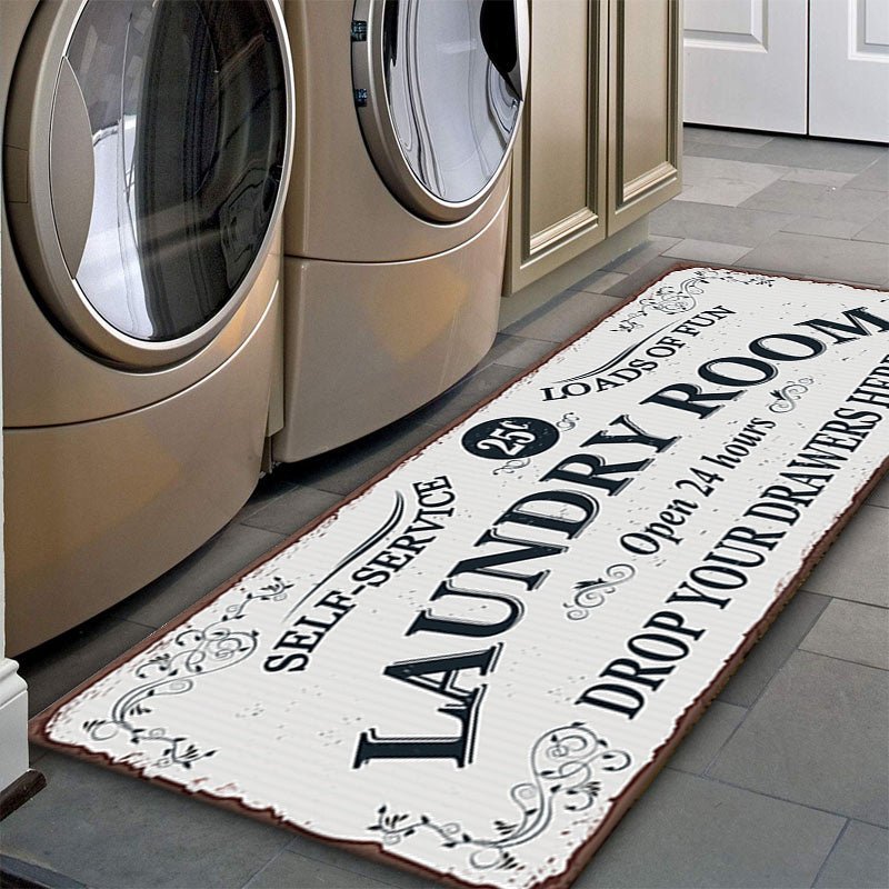 Alfombra Runner de Alta Calidad, Antideslizante, Impermeable - 100% Poliéster, Resistente a la Suciedad, Fácil de Mantener, Ideal para Uso Versátil en Cocina, Sala de Estar, Lavandería o Baño - 24x71in - SACASUSA