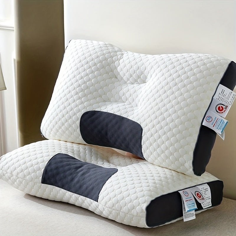 Almohada Moderna de Sueño Masaje de Punto: Protección de Cuello, Transpirable, Antibacteriana, Reversible - Comodidad para Todo el Año y Decoración Elegante para el Hogar - SACASUSA