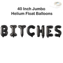 Banner de letras Jumbo BITCHES de 40 pulgadas, rosa, oro rosa, plata, decoración negra, globo, despedida de soltera, despedida de soltera, favores de fin de semana - SACASUSA
