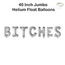 Banner de letras Jumbo BITCHES de 40 pulgadas, rosa, oro rosa, plata, decoración negra, globo, despedida de soltera, despedida de soltera, favores de fin de semana - SACASUSA