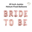 Banner de letras Jumbo BRIDE TO BE de 40 pulgadas, rosa, oro rosa, plata, decoración negra, globo, despedida de soltera, despedida de soltera, favores de fin de semana - SACASUSA
