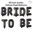 Banner de letras Jumbo BRIDE TO BE de 40 pulgadas, rosa, oro rosa, plata, decoración negra, globo, despedida de soltera, despedida de soltera, favores de fin de semana - SACASUSA