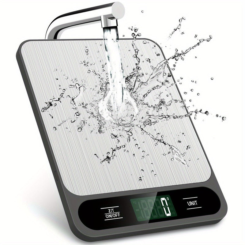 Báscula de Cocina Digital de Acero Inoxidable de 10kg/22lb: Medición Precisa en Gramos y Onzas para Hornear, Cocinar y Control de Dieta - Fácil de Limpiar, ¡Tu Confiable Compañero Culinario! - SACASUSA