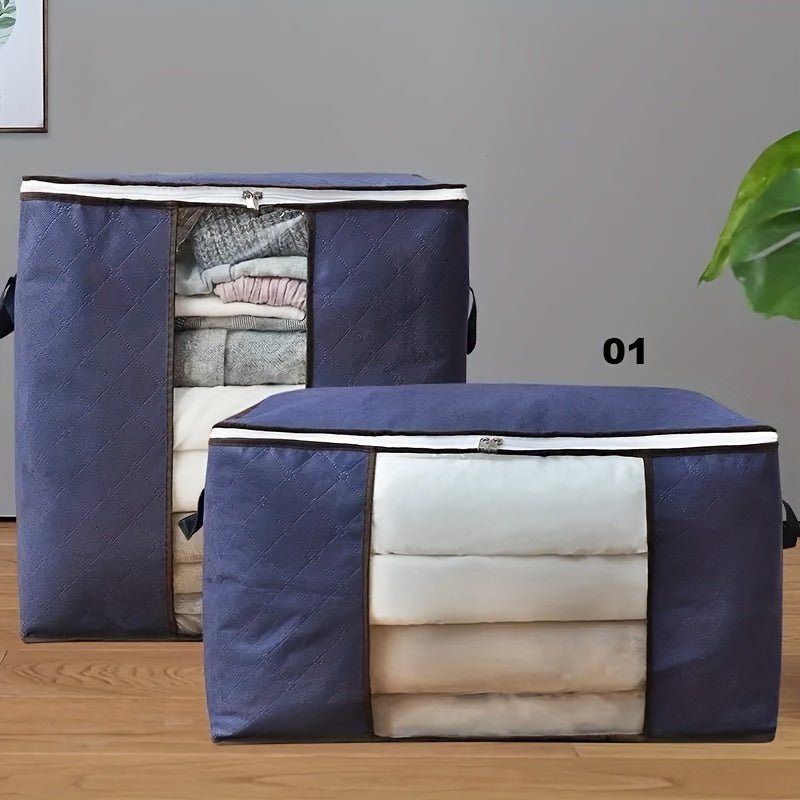 Bolsa de almacenamiento de plástico contemporáneo y multipropósito - Organización eficiente con ventana de visualización clara, mango duradero y cerradura única - SACASUSA