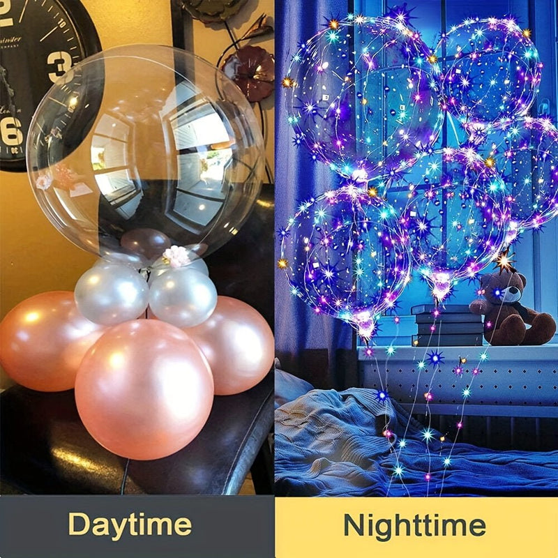 Brillantes Globos LED de 20 pulgadas en Múltiples Juegos. Perfectos para todas las Ocasiones, tanto Interior como Exterior. Crean un Ambiente Festivo. Baterías No Incluidas - SACASUSA