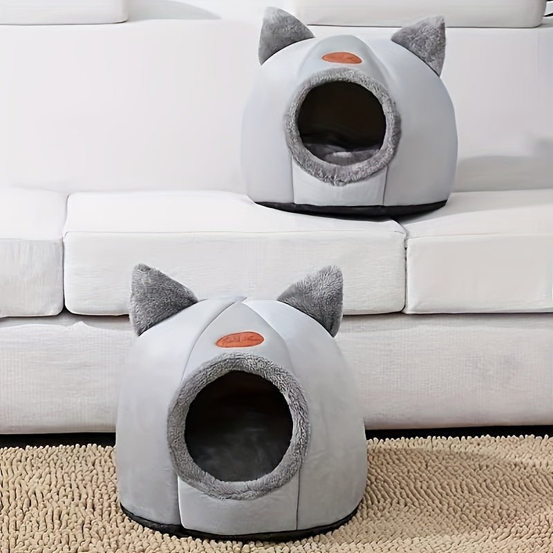 Cama Antideslizante Para Gatos De Interior, Nido Gris Para Cachorros, Cómoda Casa Para Mascotas - SACASUSA