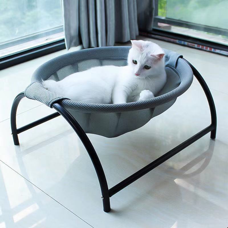 Cama Elevada Para Mascotas Transpirable Con Soporte De Hierro Desmontable - Hamaca Perfecta Para Gatos Y Perros Pequeños - SACASUSA