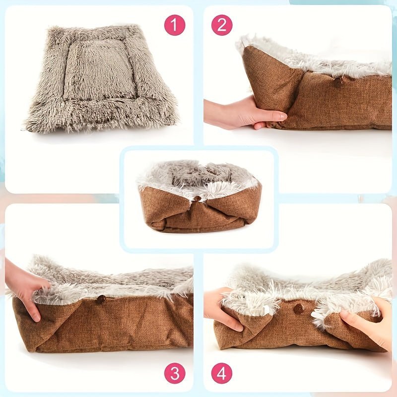 Cama/Colchoneta cómoda y suave para mascotas, cama para perros medianos, pequeños y gatos, fácil de lavar, perfecta par el invierno, accesorio para el cuidado de la mascota - SACASUSA