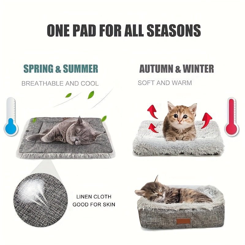 Cama/Colchoneta cómoda y suave para mascotas, cama para perros medianos, pequeños y gatos, fácil de lavar, perfecta par el invierno, accesorio para el cuidado de la mascota - SACASUSA