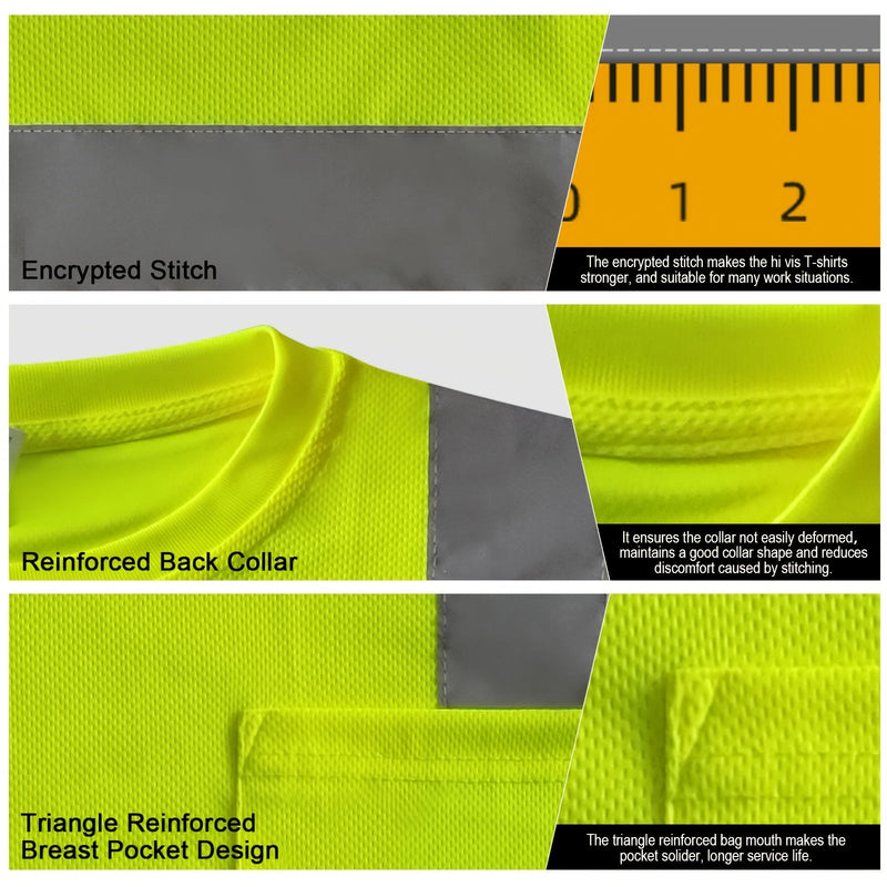 Camisas de Manga Larga Unisex de Alta Visibilidad Clase 3 - Duraderas, Resistentes a la Suciedad y Cómodas - Ideal para Construcción, Topografía y Trabajo al Aire Libre - SACASUSA