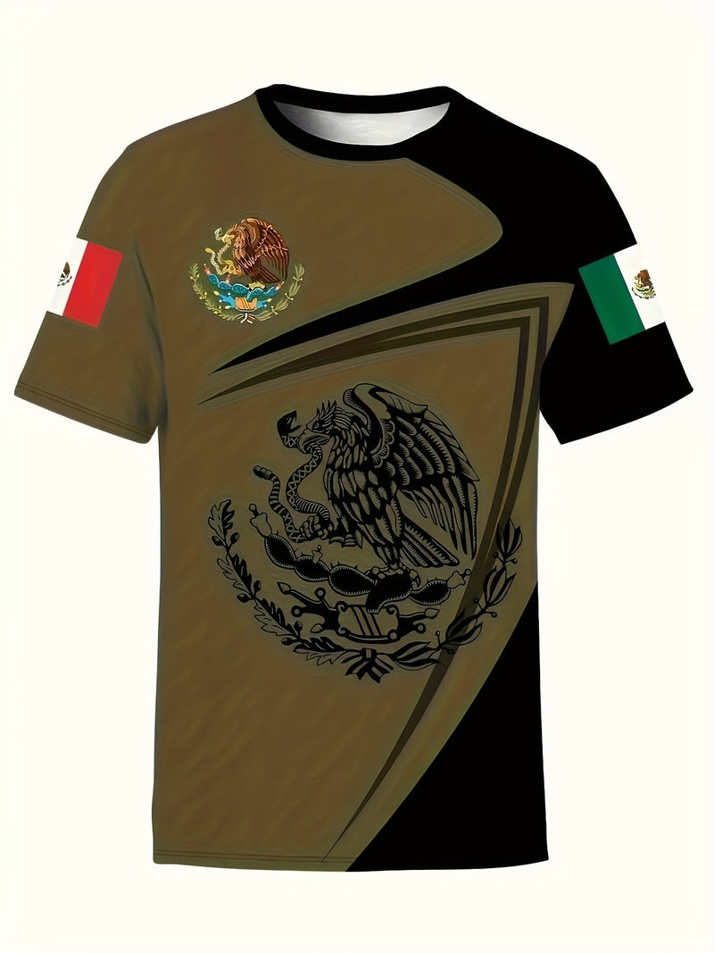 Camiseta De Cuello Redondo Gráfica De Varios Estilos De México 3D Impresión De Verano, Regalo Especial Para Hombres - SACASUSA