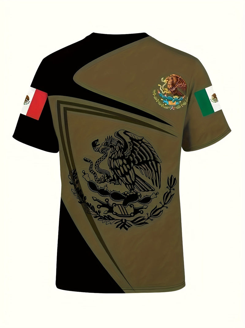 Camiseta De Cuello Redondo Gráfica De Varios Estilos De México 3D Impresión De Verano, Regalo Especial Para Hombres - SACASUSA