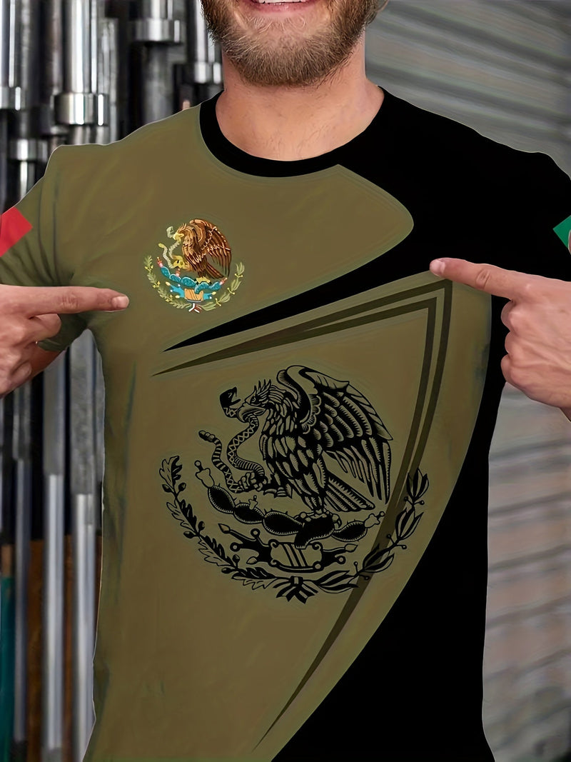 Camiseta De Cuello Redondo Gráfica De Varios Estilos De México 3D Impresión De Verano, Regalo Especial Para Hombres - SACASUSA