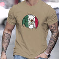 Camiseta Estampada De Fútbol Mexicano, Camisetas Para Hombres, Camiseta Casual De Manga Corta Para El Verano - SACASUSA