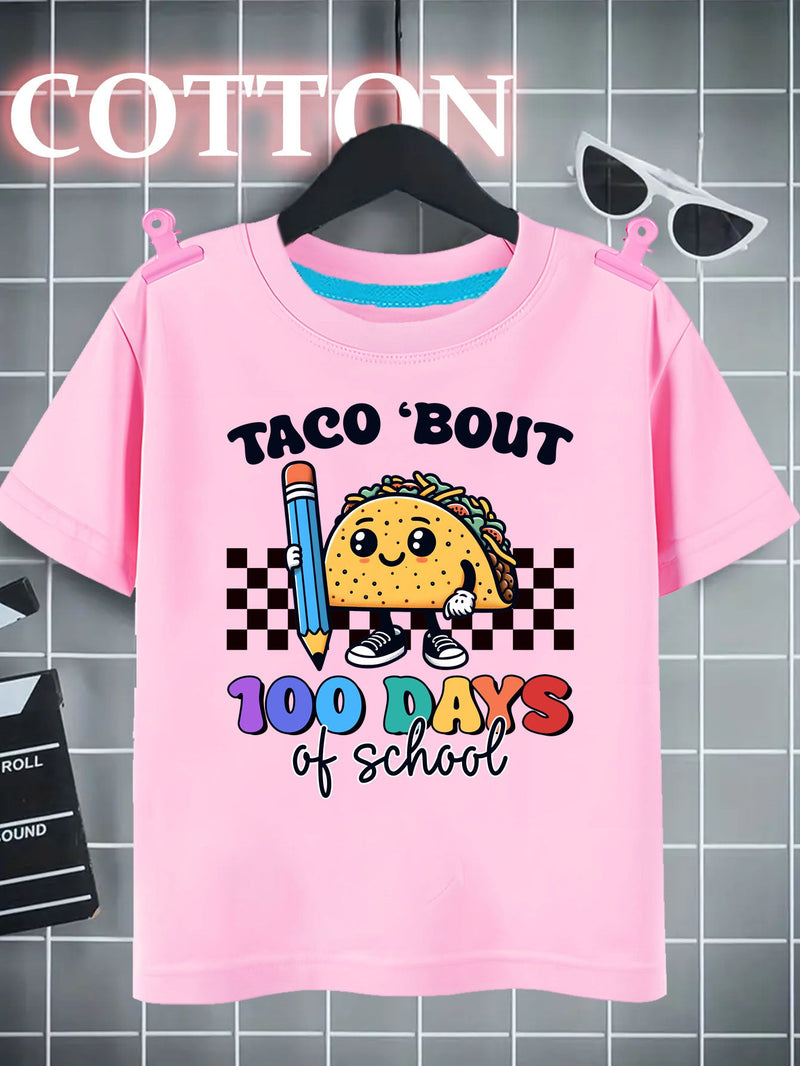 Camisetas Con Estampado De Tacos De Dibujos Animados Para Niños - ¡Ropa Fresca, Ligera Y Cómoda Para El Verano! - SACASUSA