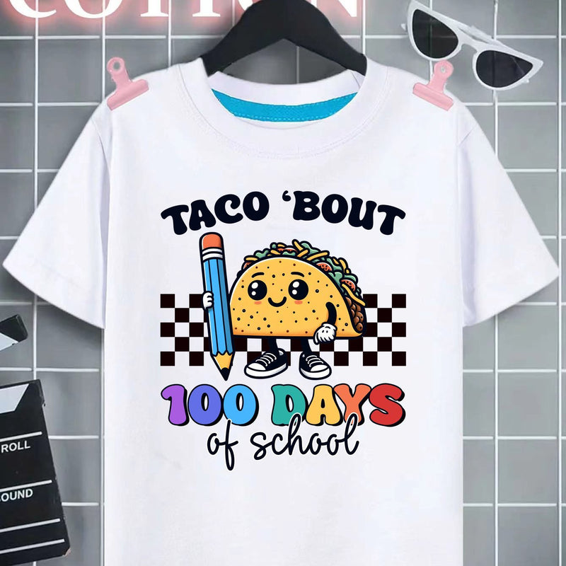 Camisetas Con Estampado De Tacos De Dibujos Animados Para Niños - ¡Ropa Fresca, Ligera Y Cómoda Para El Verano! - SACASUSA