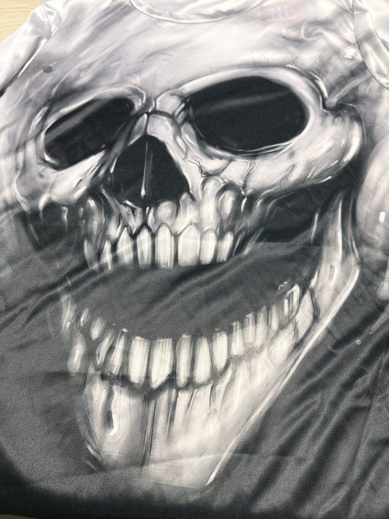 Camisetas de cuello redondo con estampado de calavera en 3D para hombre, Remeras gráficas de manga corta cómodas y transpirables, ropa de verano para hombre, Playeras novedosa para actividades al aire libre - SACASUSA