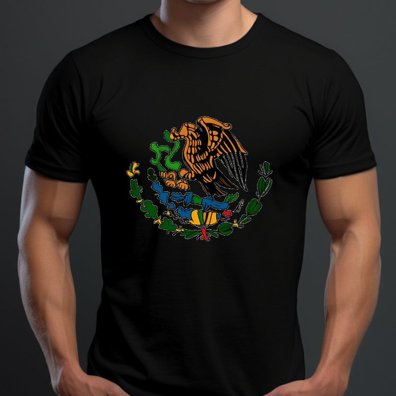 Camisetas De Impresión De Elementos Mexicanos Para Hombres, Camiseta Casual De Cuello Redondo, Camiseta De Manga Corta Para El Verano - SACASUSA