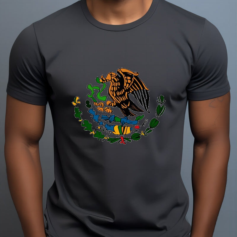 Camisetas De Impresión De Elementos Mexicanos Para Hombres, Camiseta Casual De Cuello Redondo, Camiseta De Manga Corta Para El Verano - SACASUSA