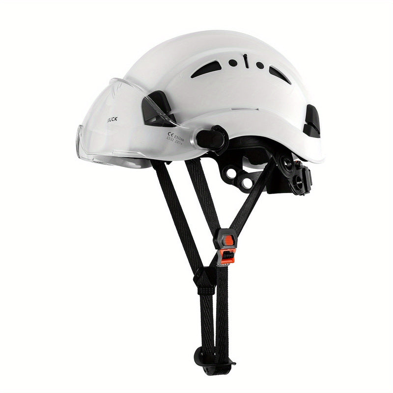 Casco De Seguridad Con Gafas, Casco De Construcción, Cascos Protectores ABS De Alta Calidad, Gorro De Trabajo Para Trabajar, Escalar, Montar A Caballo - SACASUSA