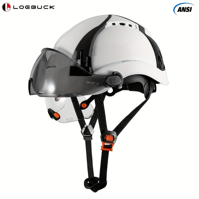 Casco de Seguridad LOEBUCK Liviano con Ventilación - Sombrero Duro Aprobado por ANSI Z89.1, Suspensión Ajustable de 6 Puntos, ABS Duradero para Trabajo Industrial y de Construcción - SACASUSA