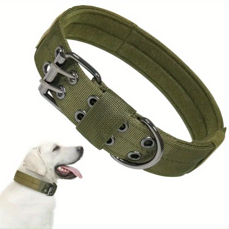 Collar táctico para perros resistente y elegante - Ajustable de nylon de alta resistencia para perros grandes, diseño de patrón elegante - SACASUSA