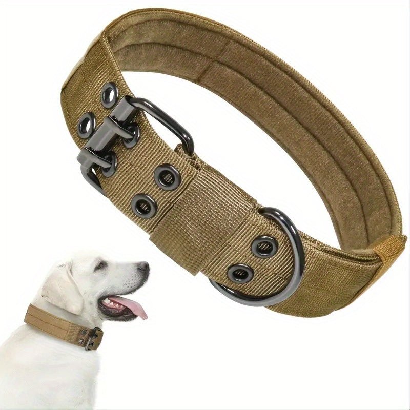 Collar táctico para perros resistente y elegante - Ajustable de nylon de alta resistencia para perros grandes, diseño de patrón elegante - SACASUSA