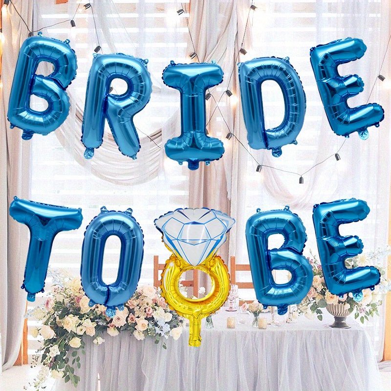 Conjunto de 10 globos de aluminio de 16 pulgadas con las letras BRIDE TO BE para decoración de propuesta de boda, fiesta de San Valentín y regalo de Pascua - SACASUSA