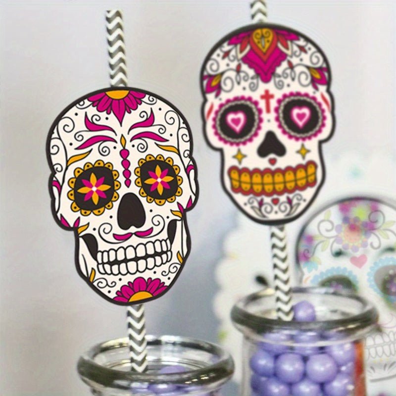 Conjunto De 12 Piezas De Suministros Para Fiestas - Decoraciones Para Fiestas De Cinco De Mayo Y Mexicanas - Toppers Para Cupcakes De Fiesta Mini Sombrero, Calavera - SACASUSA