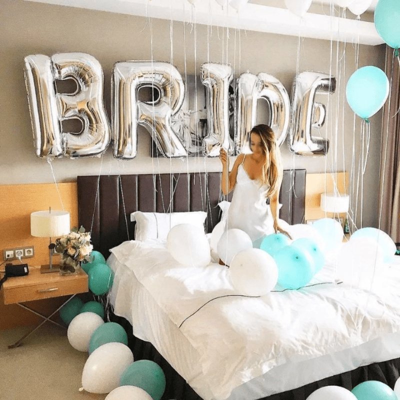 Conjunto de Globos de Papel de Aluminio 'Novia Para Ser' - Elegante y Estilizado, No Necesita Electricidad, Perfecto para Despedidas de Soltera y Fiestas de Gallina, Para Mayores de 14 Años - SACASUSA