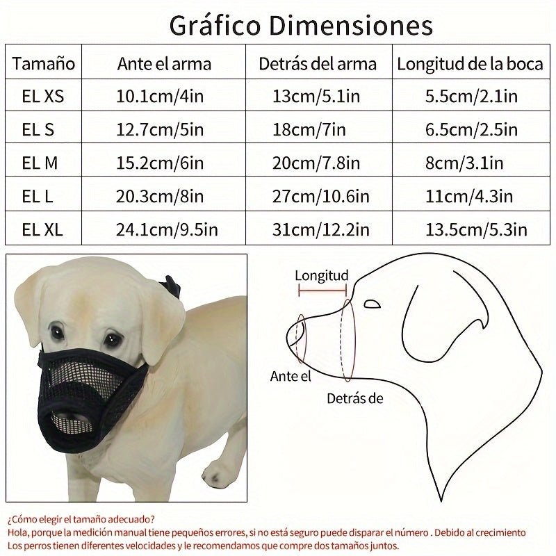 Cubierta para la boca del perro, máscara para la boca del perro pequeño y mediano para mascotas bebibles - SACASUSA