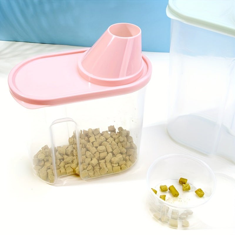 Cubo Portátil y Duradero para Comida de Mascotas - Contenedor Único Sellado que Mantiene la Frescura, Previene Plagas, Adecuado para Perros y Gatos. No se requiere carga - SACASUSA