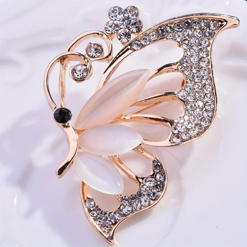 Deslumbrante Exquisita Broche de Mariposa, Elaborado con Zirconia Artificial - Una Joya Impactante y Perfecta para Eventos Especiales y Memorables de las Mujeres - SACASUSA