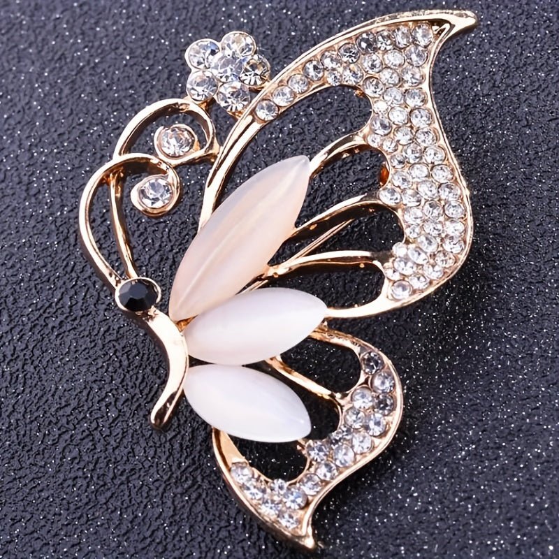 Deslumbrante Exquisita Broche de Mariposa, Elaborado con Zirconia Artificial - Una Joya Impactante y Perfecta para Eventos Especiales y Memorables de las Mujeres - SACASUSA