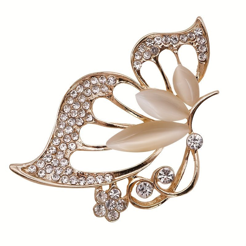 Deslumbrante Exquisita Broche de Mariposa, Elaborado con Zirconia Artificial - Una Joya Impactante y Perfecta para Eventos Especiales y Memorables de las Mujeres - SACASUSA