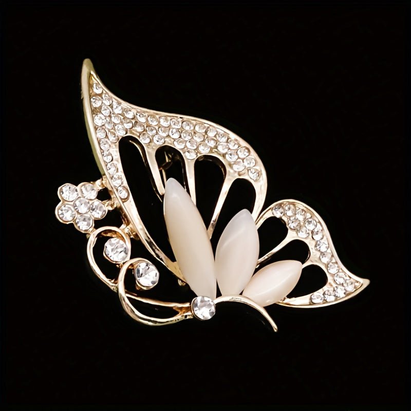 Deslumbrante Exquisita Broche de Mariposa, Elaborado con Zirconia Artificial - Una Joya Impactante y Perfecta para Eventos Especiales y Memorables de las Mujeres - SACASUSA