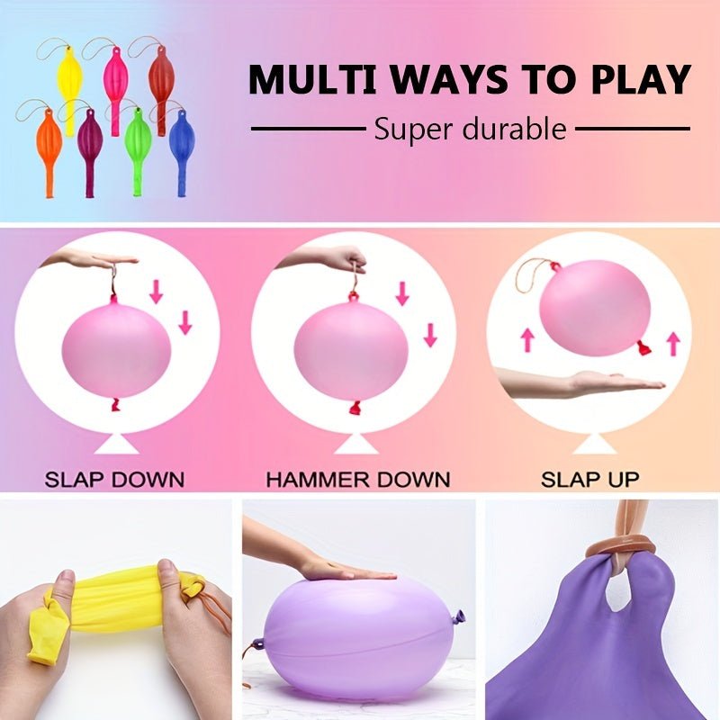 Durable Globo Punch de Látex (10 piezas) - Regalo Encantador para Niños de 8-12 Años, ¡Ideal para Diversión al Aire Libre y Fiestas Festivas! - SACASUSA