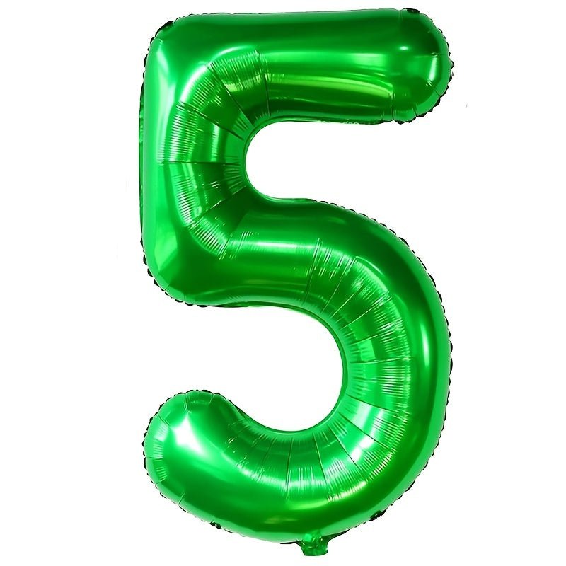 Duraderos Globos de Números Verdes Oscuros de 40 pulgadas: Perfectos para Elevar Fiestas Temáticas de la Jungla y Celebraciones de Cumpleaños Memorables para Niños - SACASUSA