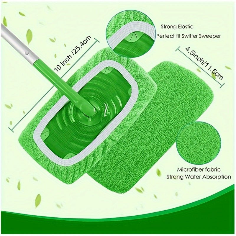 Eficiente y Reutilizable Almohadilla de Mopa Microfibra: Superior para Uso húmedo/seco, Lavable, Eliminación de Polvo - Fácil de Limpiar y Reemplazo, Solución de Fregado Ecológica - SACASUSA