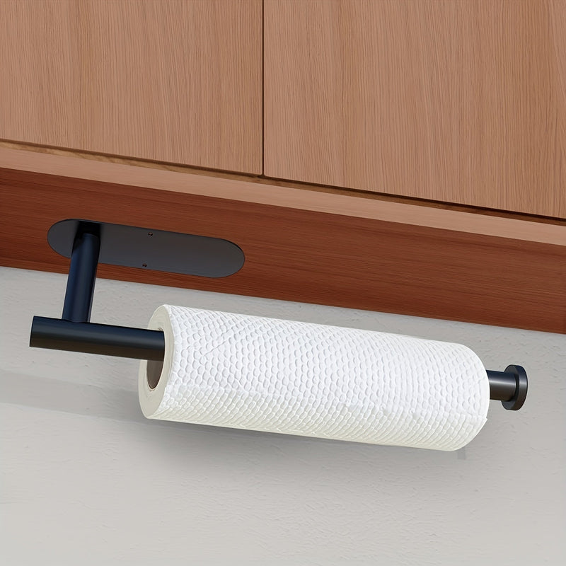 Elegante y Duradero Soporte de Toalla de Papel de Acero Inoxidable Montado en la Pared, Autoadhesivo con Almacenamiento Extra - Indispensable en la Cocina y el Baño - SACASUSA