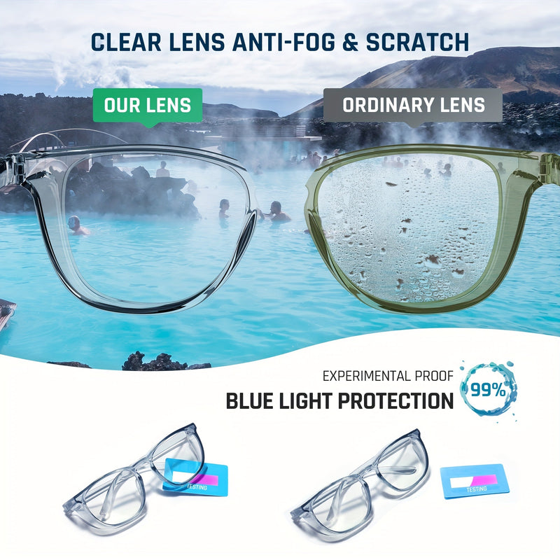 Elegantes Gafas de Seguridad LAIYIKE: Lentes Antivaho y Antirrayones, Protección Ocular para Hombres y Mujeres - Diseño Cómodo y Atractivo - SACASUSA