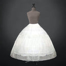 Adjustable 4-Hoop Super Full Size Wedding Petticoat Net Layers Tulle Skirt Underskirt Bridal Gown Halloween Costume Party Dress