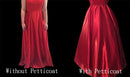 A-line crinoline petticoat, semi-full hoopless wedding dress underskirt, layered underskirt for women, one size. SML XL 24"-46" waist